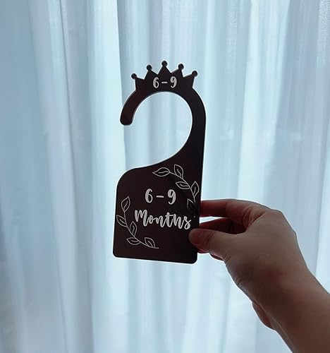 Vista 3 de Baby Closet Dividers,Set of 7 Acrylic Mirror Baby Clothes Organizers for Wardrobe Closet Home Nursery from Newborn to 24 Months