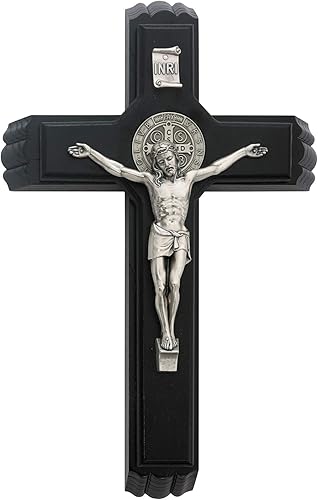 Miniatura 3 de McVan - Juego de caja de crucifijo de 11.8in con cruz de San Benito