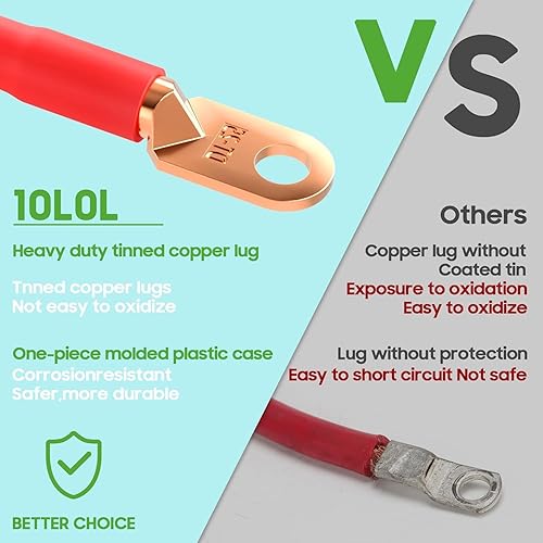 Miniatura 3 de 10L0L Cables de batería para carrito de golf Yamaha G22 de 48 voltios, kit de cableado de cable de batería con calibre 4 5 PC juego de cables de