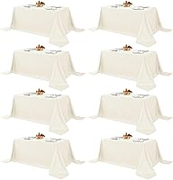 Vista 31 de Fitable - Paquete de 8 manteles rectangulares: telas de mesa lavables, resistentes a las manchas y sin arrugas, cubiertas de mesa reutilizables