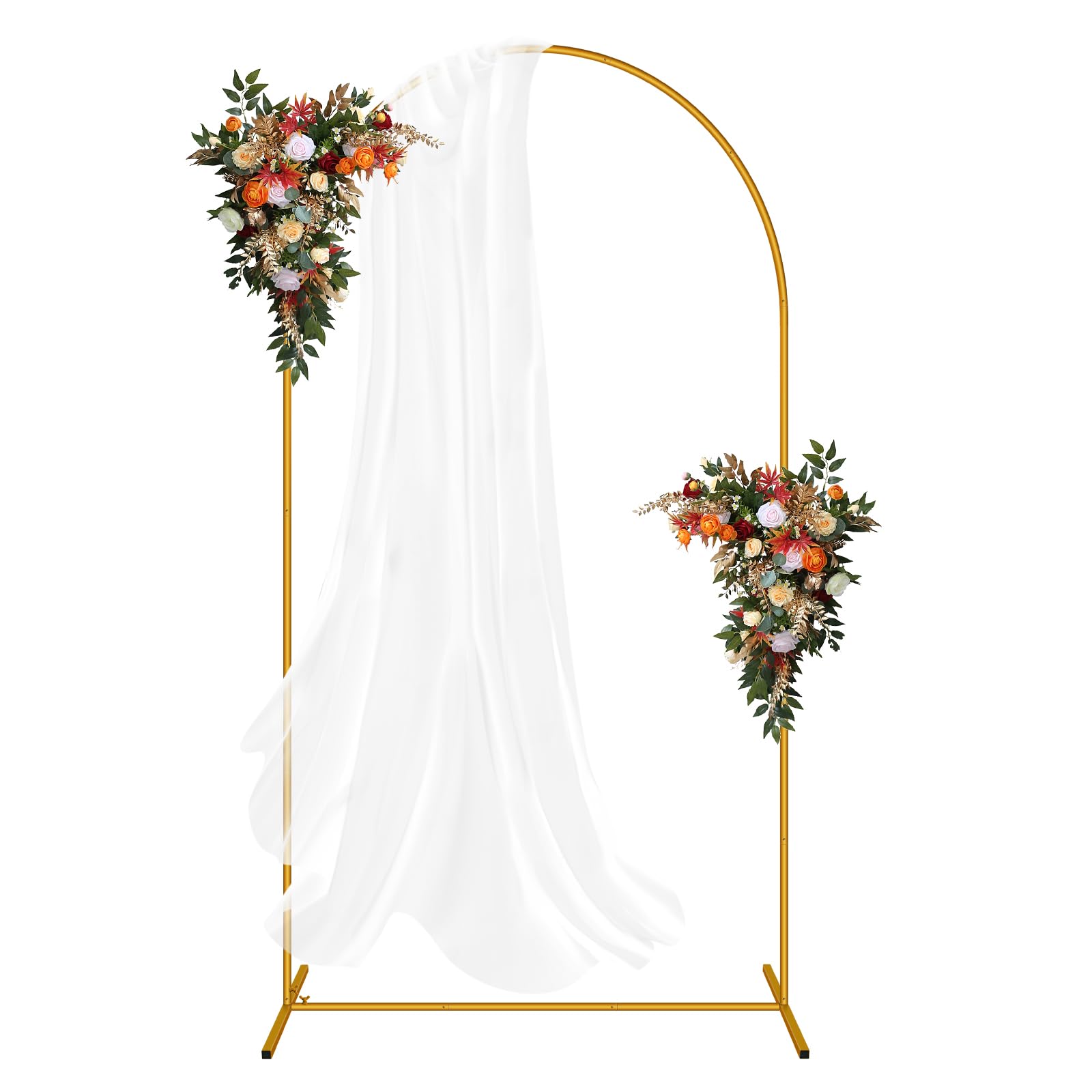 DAZHICN 7.2FT Arch Backdrop Stand, Gold Backdrop Arch Stand