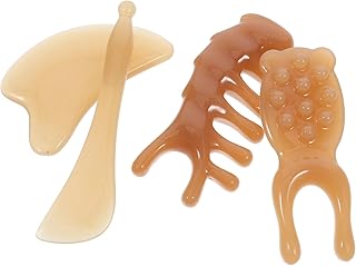 Healvian Herramientas Faciales Gua Sha Herramientas Para Esculpir El Cuerpo Peine Gua Sha Herramienta Facial Material De Resina Color Marrón