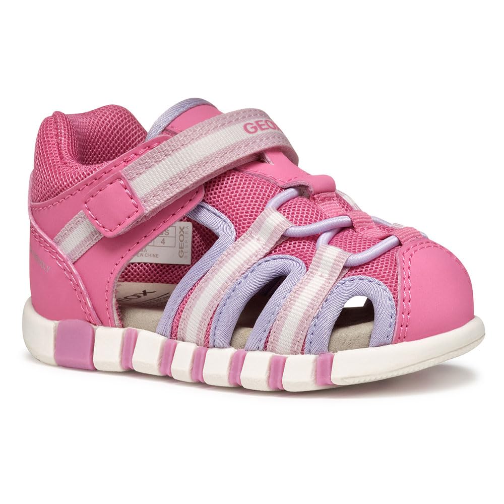 Geox B Sandal IUPIDOO Gir, Dk Pink/Lilac, 8.5 UK Child