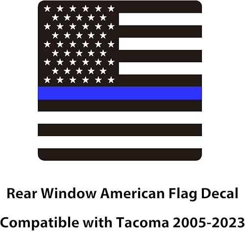 Miniatura 2 de Calcomanía de la bandera estadounidense para ventana central trasera para Toyota Tacoma 2023 2022 2021 2020 2019 2018 2017 2016-2005, accesorios de