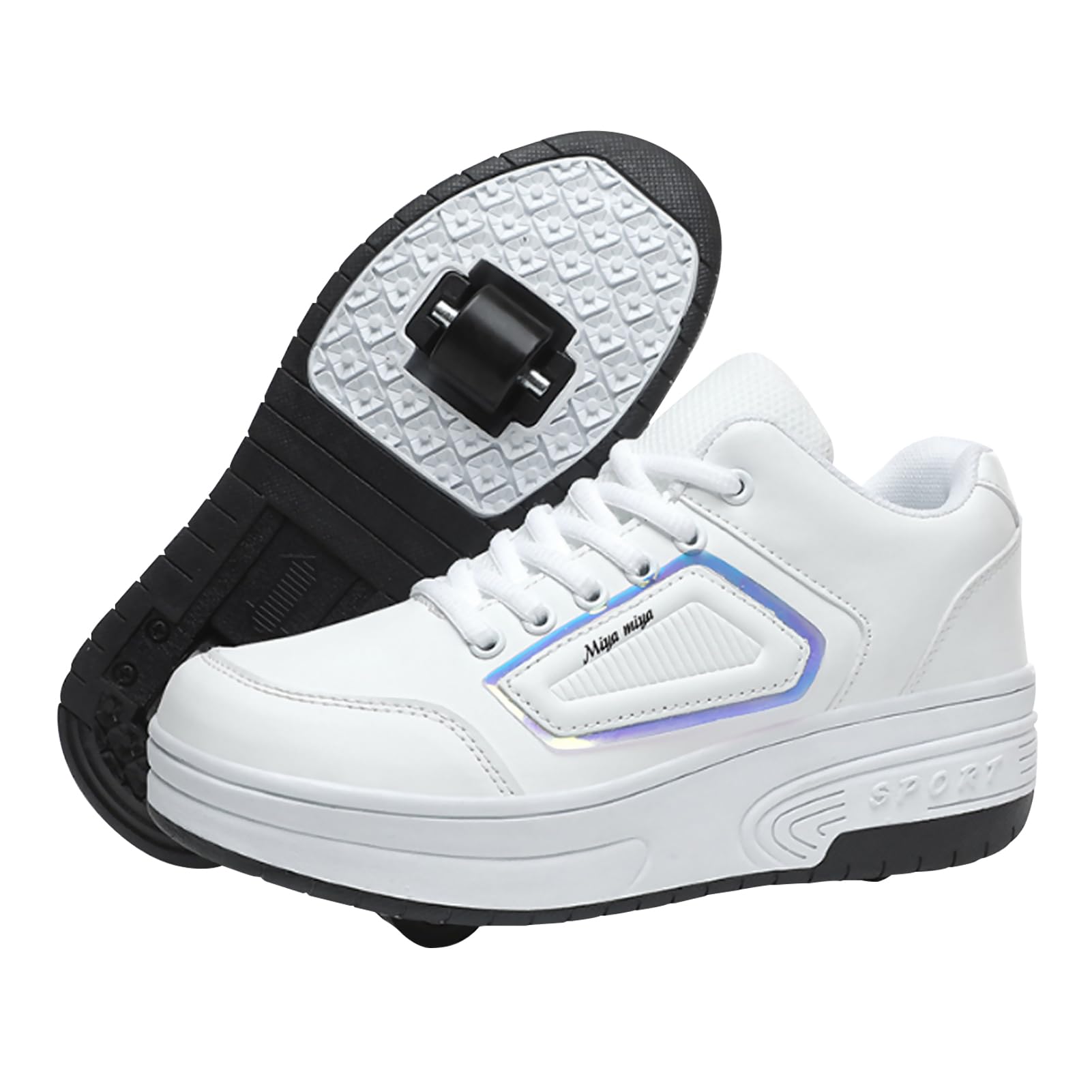 Beauenty Roller Shoes for Kids Teenager, Retractable Wheel Shoes, Roller Skates Shoes Skateboarding Sneaker for Boys Girls