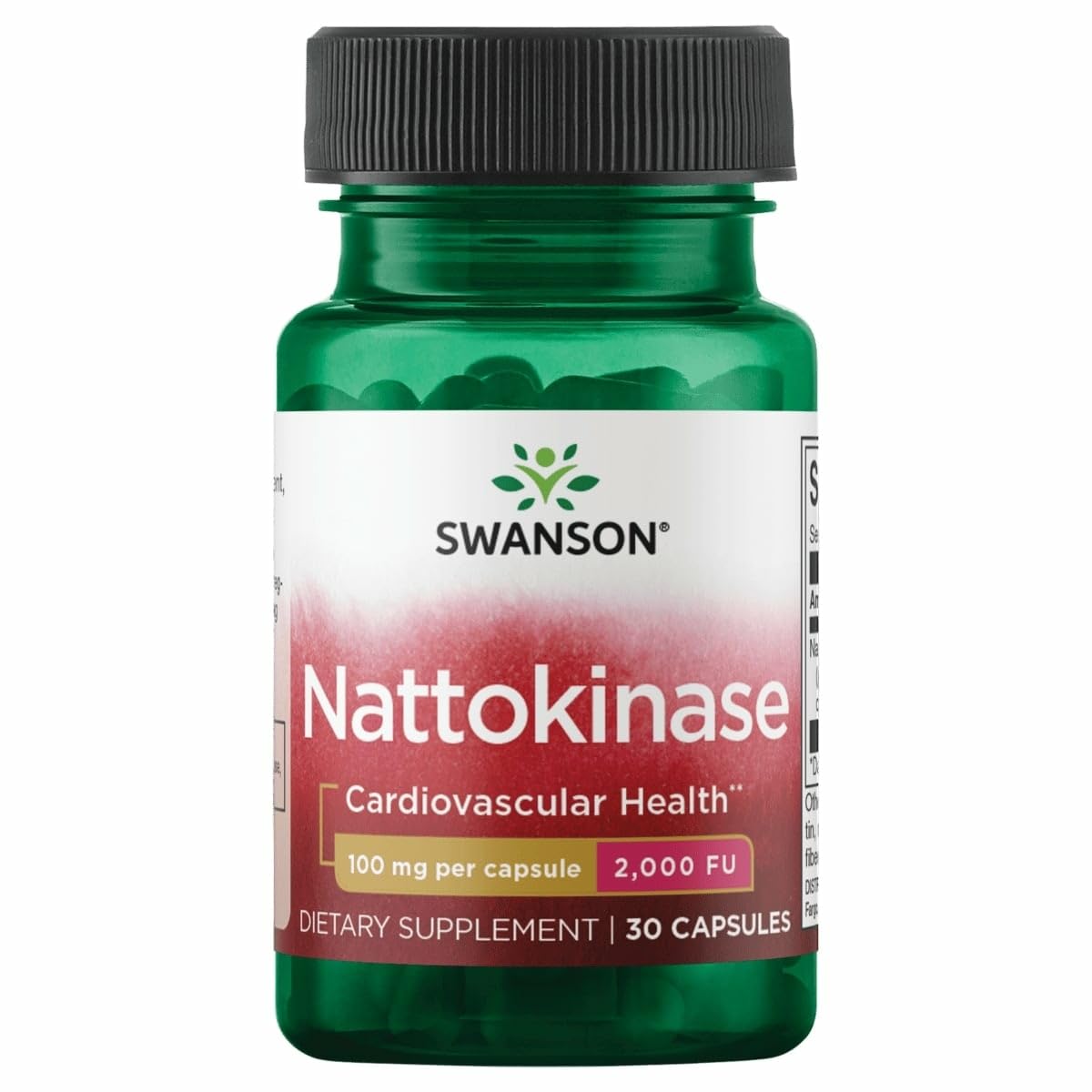 Swanson Nattokinase Fibrinolytic Enzyme, 100 mg, 30 Capsules 30 Count (Pack of 1)