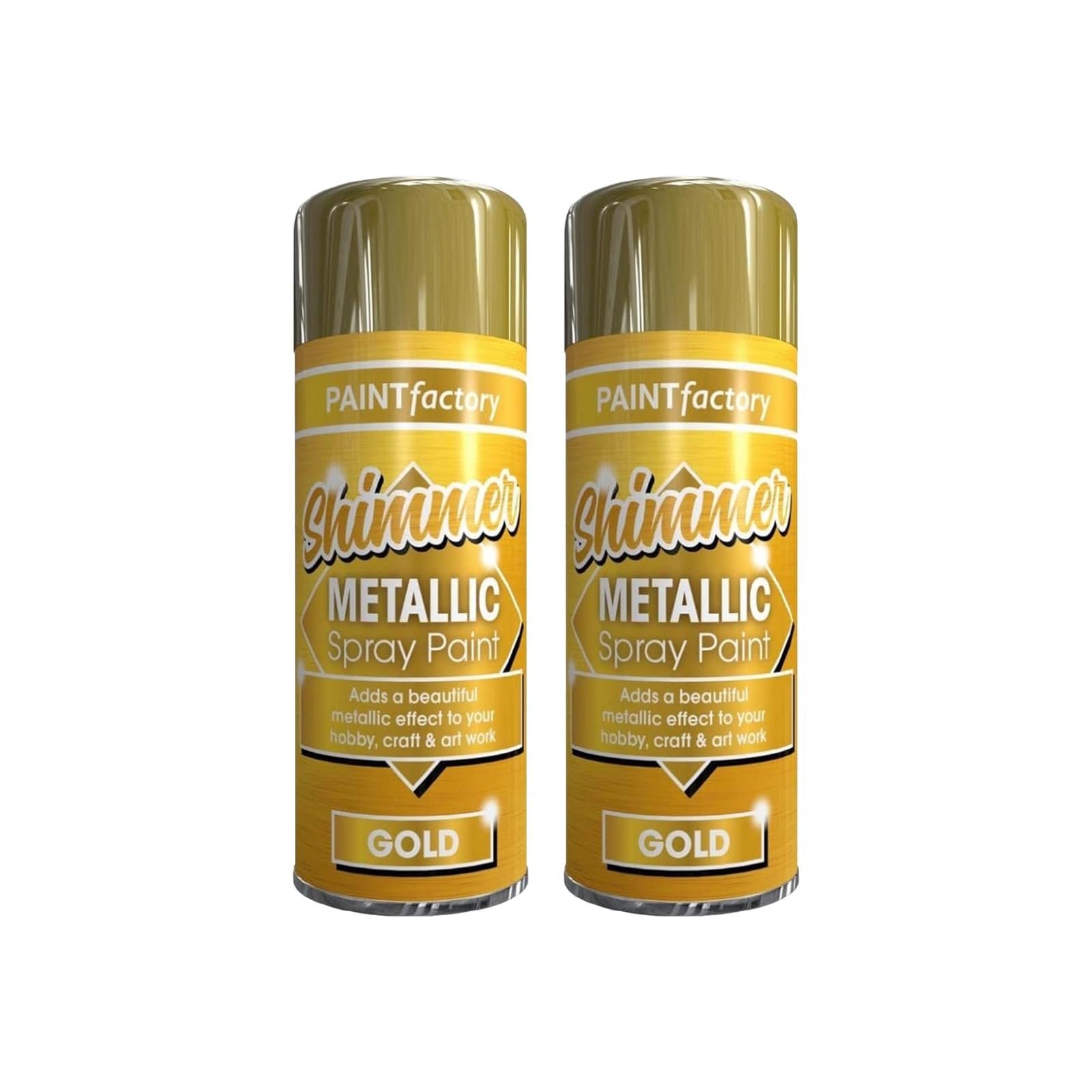 Pnjb Metallic Gold Spray Paint (200Ml) - Multipurpose Use Spray For Metal, Wooden Furniture, Interior & Exterior Decoration, Go-To Solution, Long-Lasting, Shimmering Finish (2)