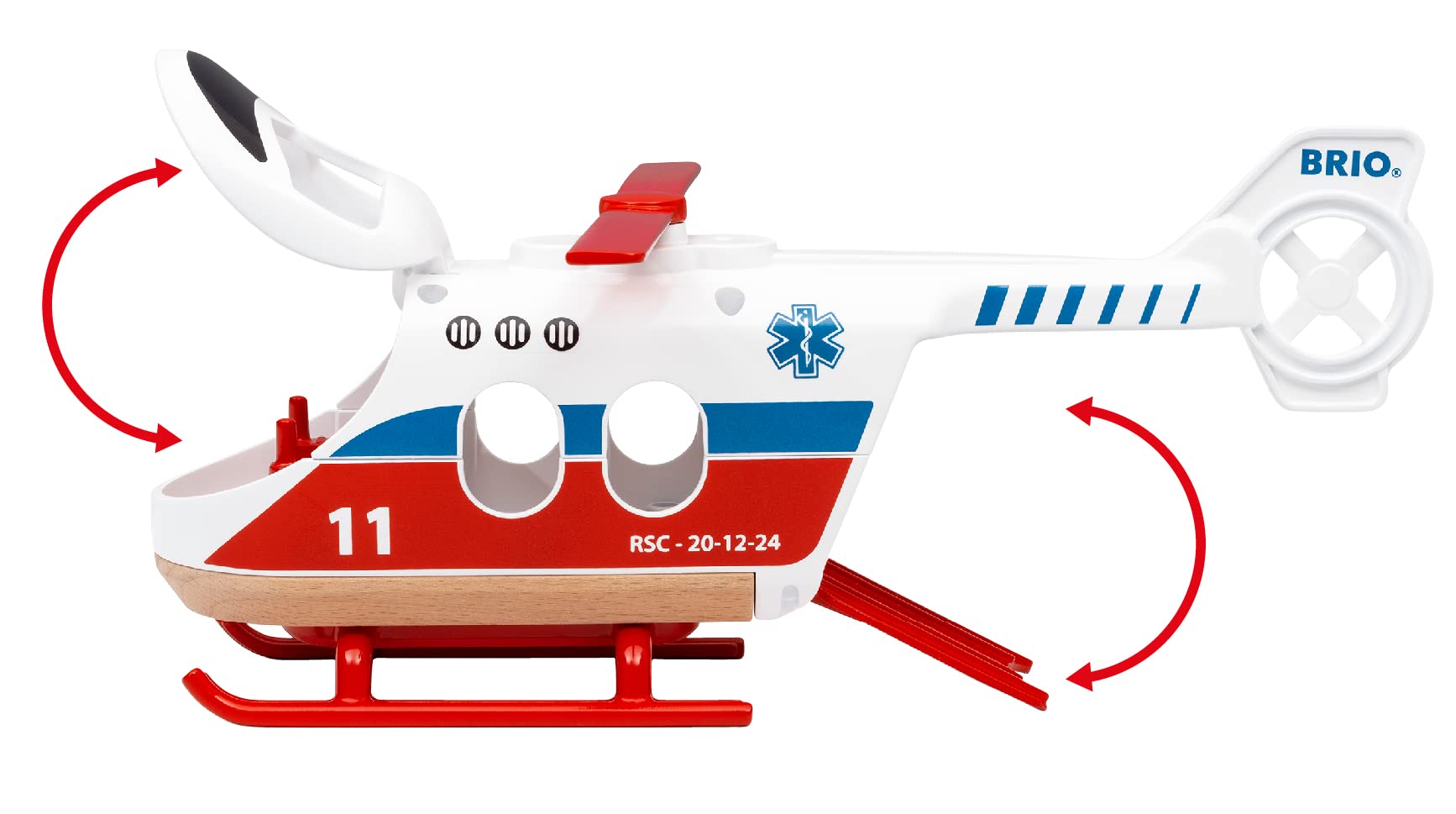 BRIO 36022 Rettungshubschrauber - Empfohlen für Kinder ab 3 Jahren