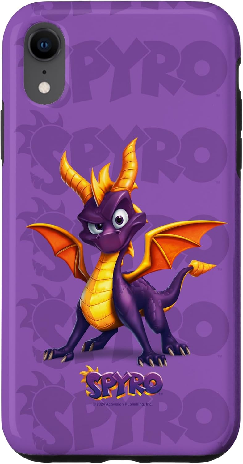 iPhone XS Max Spyro Purple Adorably Ferocious Dragon Action Pose Case