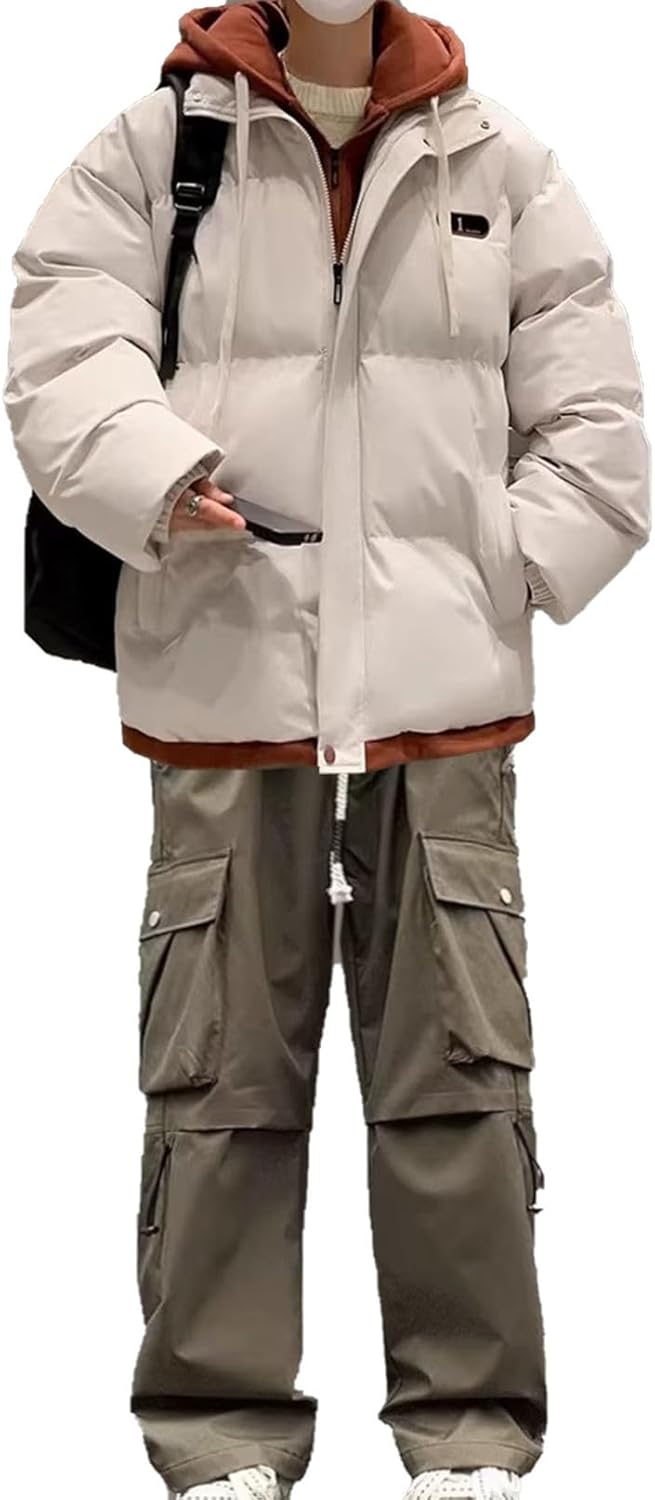 YJSO] セットアップ メンズ 中綿ジャケット 上下セット 冬 厚手 暖かい