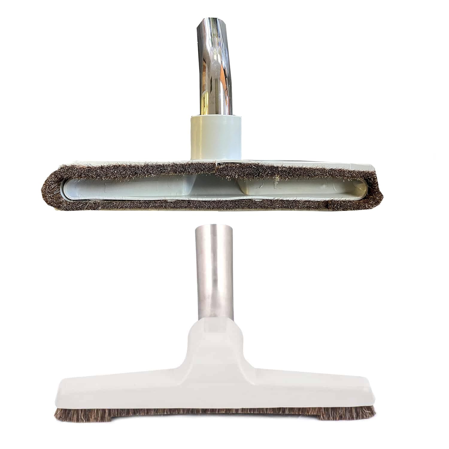 Upgraded 32 mm (1.25”, or 1 1/4") Horse Hair Vacuum Floor Brush Attachment, 10” Wide Hard-Floor Head with Metal Neck, Compatible with Eureka Canister