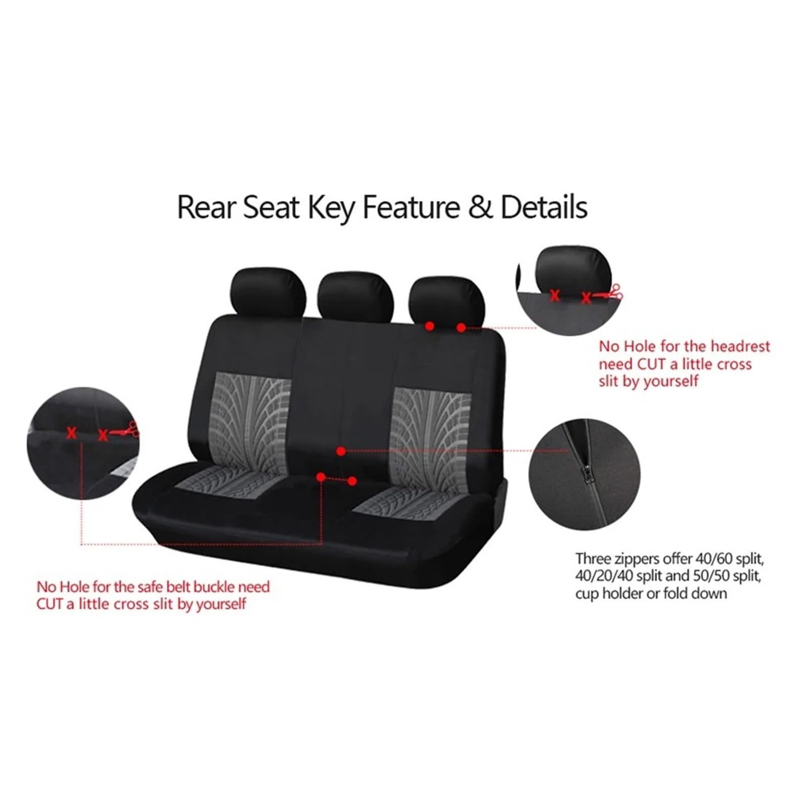 Couverture Siege Housses De Siège Voiture 2 + 1, pour Peugeot, pour Boxer, pour Expert