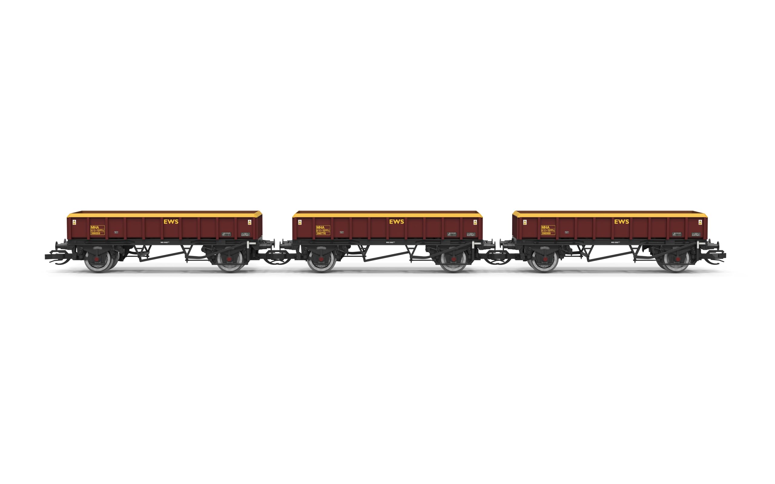 Hornby TT6051 Triple Pack MHA Coalfish Ballast Wagon triple pack No.396059 39677
