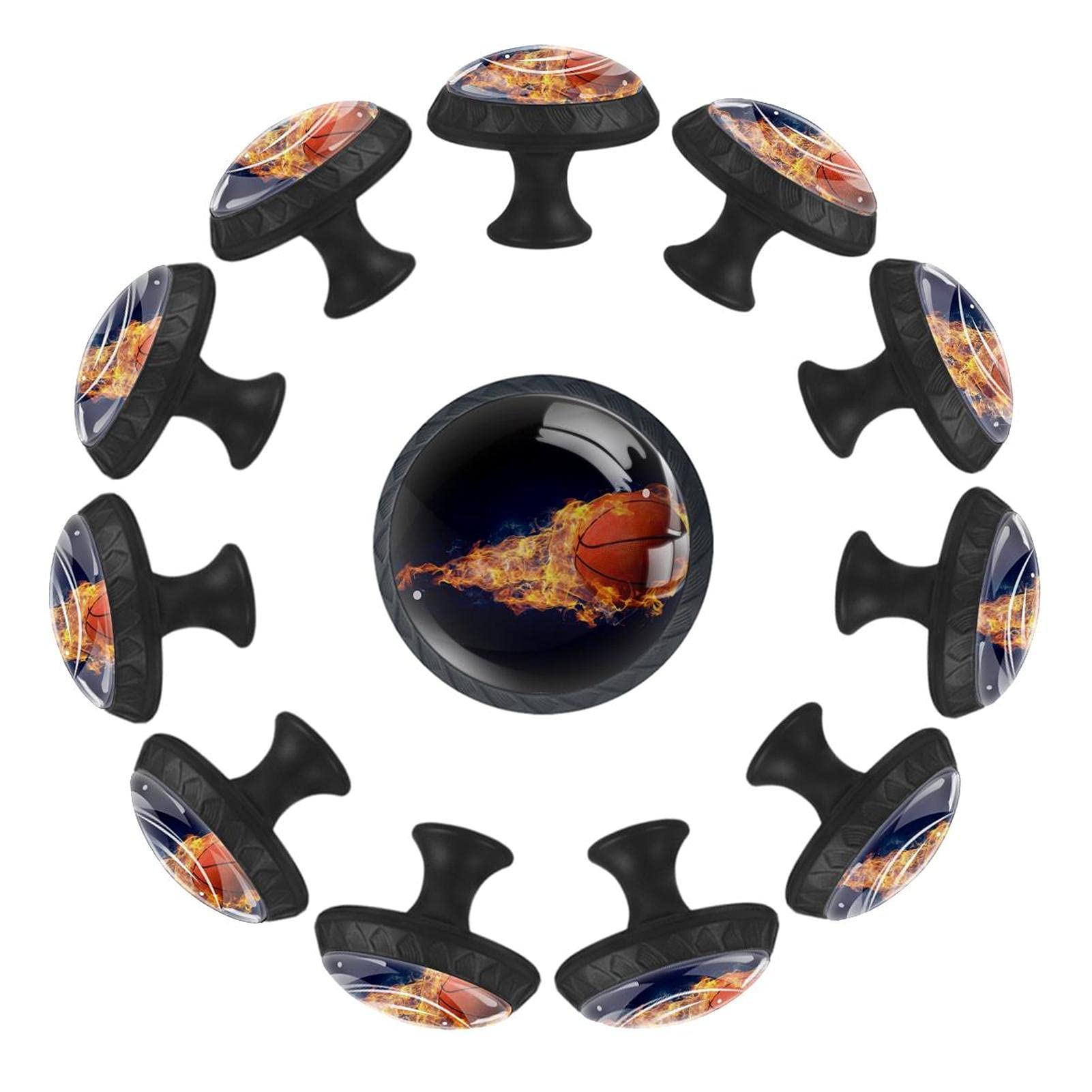 Boutons de tiroir baseball 35 mm bouton meuble enfant poignée commode lot de 12 ronds