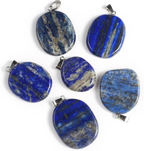 Miniatura 3 de Colgante de piedra natural de lapislázuli para la fabricación de joyas, accesorios de bricolaje, collares, Gema, vidrio aventurina