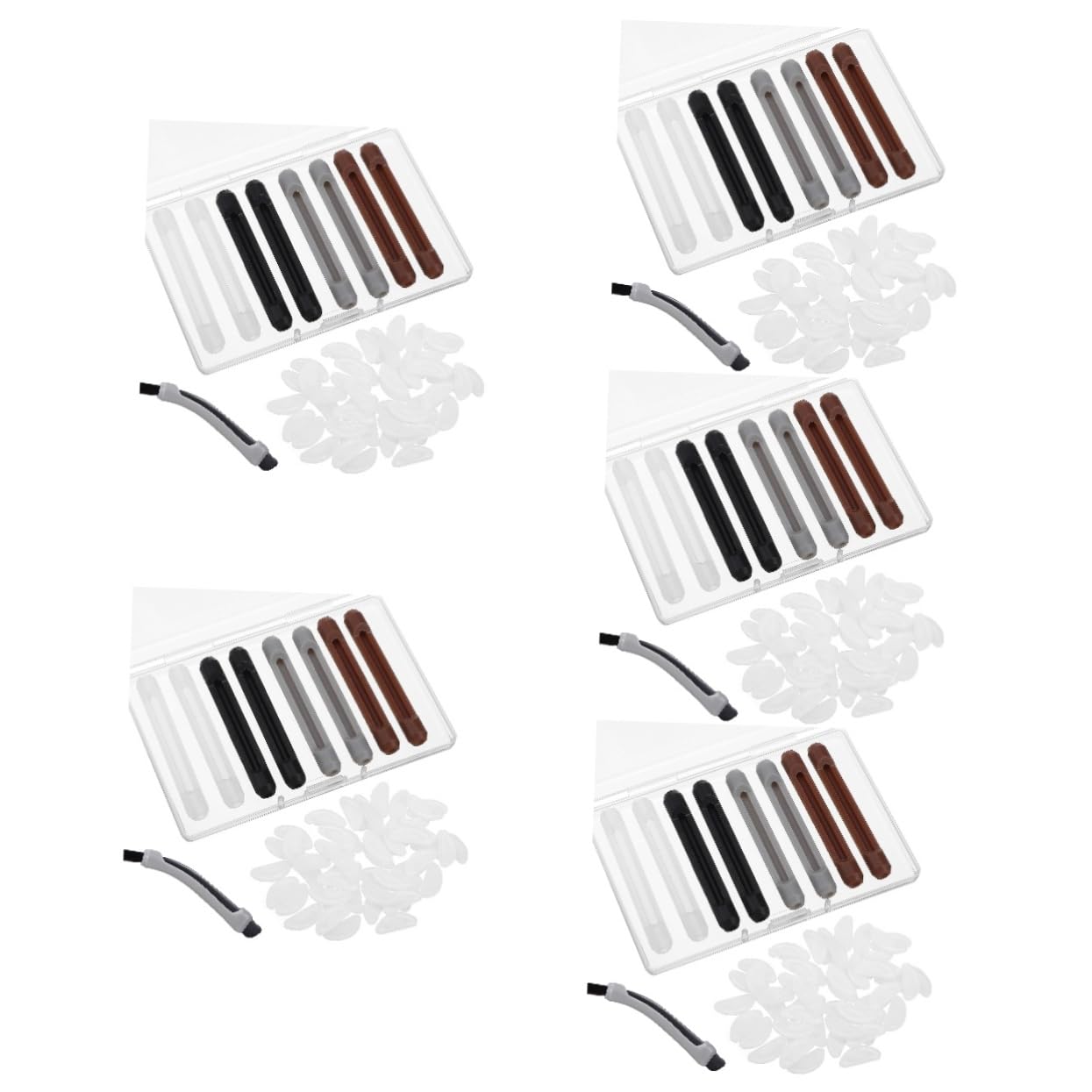 Uonlytech 120paires Coussinets De Nez pour Lunettes Silicone d Adhésives Fixations De Lunettes Transparents Et Colorés Confort Optimal Et Anti-dérapant pour Maintien Parfait