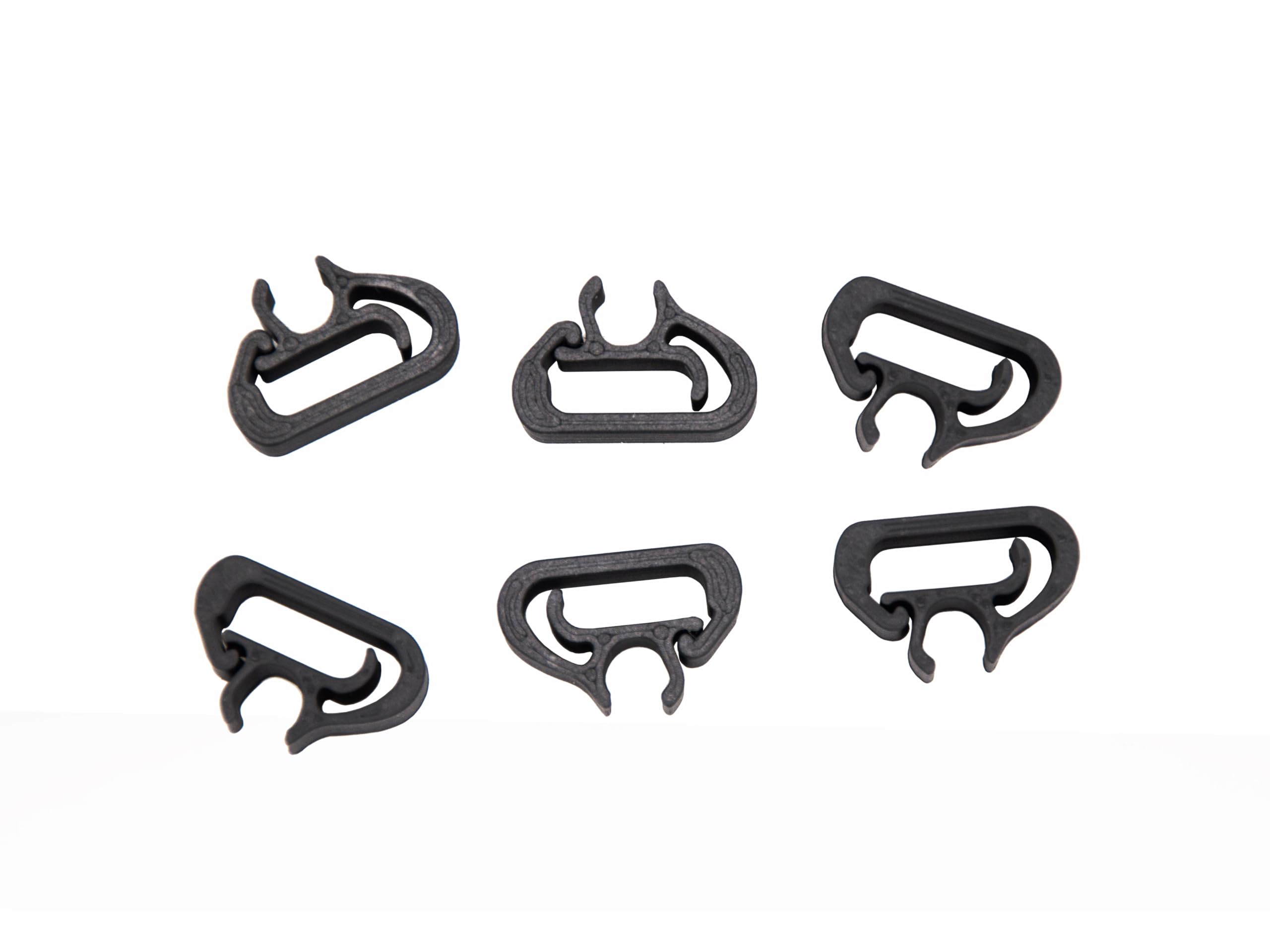 Generico 6 Clip Fissaggio Tubo Lavavetri per Braccio Tergicristallo | Compatibili Peugeot 3008/5008 e Citroën | Plastica ASA con Fibra di Carbonio | Resistenti agli Agenti Atmosferici