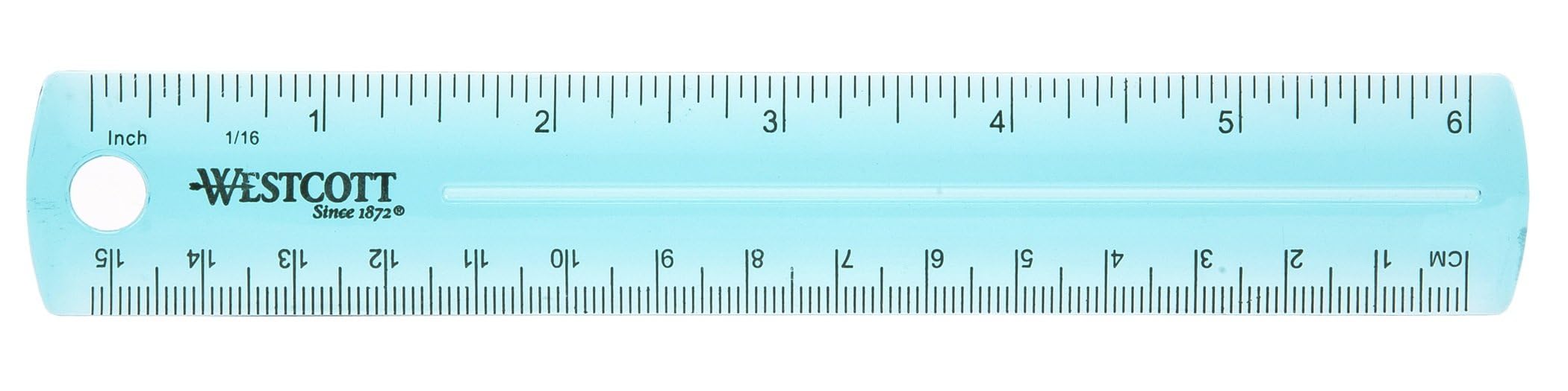 Westcott Righello in plastica da 15,2 cm, colori assortiti, confezione da 2