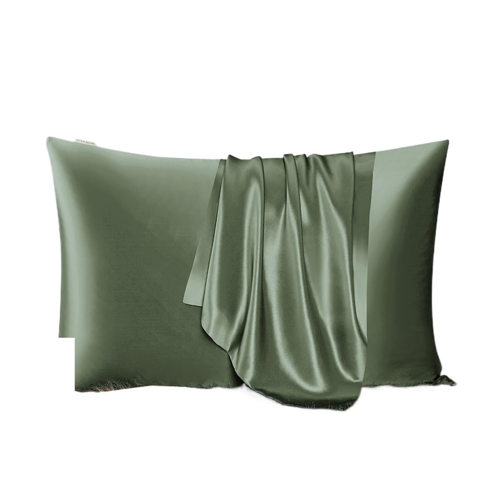 Taie d'oreiller en soie de mûrier pure 50x75 cm vert émeraude de luxe