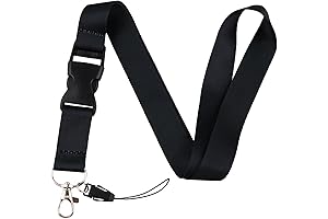 Cool Black Neck Lanyard for Keys, Keychain Strap Lanyard for ID Card...