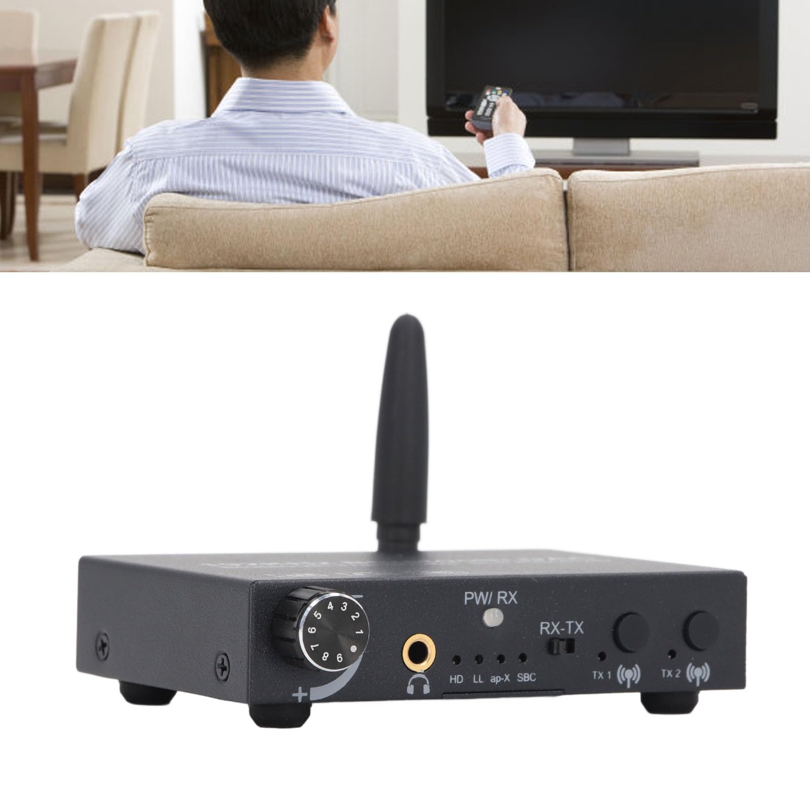 Convertisseur Audio HiFi 192K 24 Bits DAC 5.3 Faible Latence pour TV Voiture Maison Sortie 3,5 mm avec Entrée Optique et Coaxiale