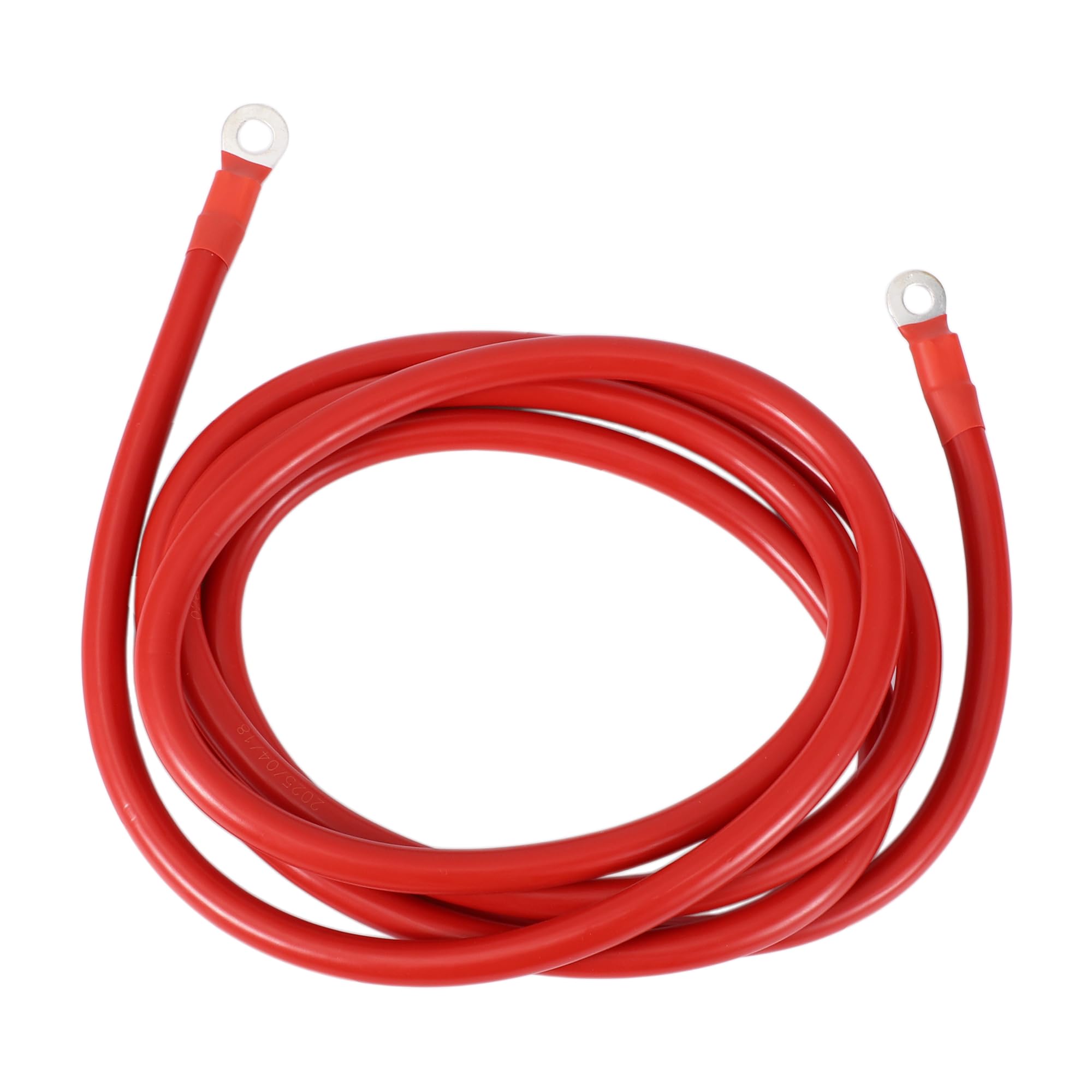 Partuto 270cm 2AWG Battery Inverter Cable 3/8" 5/16" Battery Cable Tinned Copper Red OT Type 1 Pc