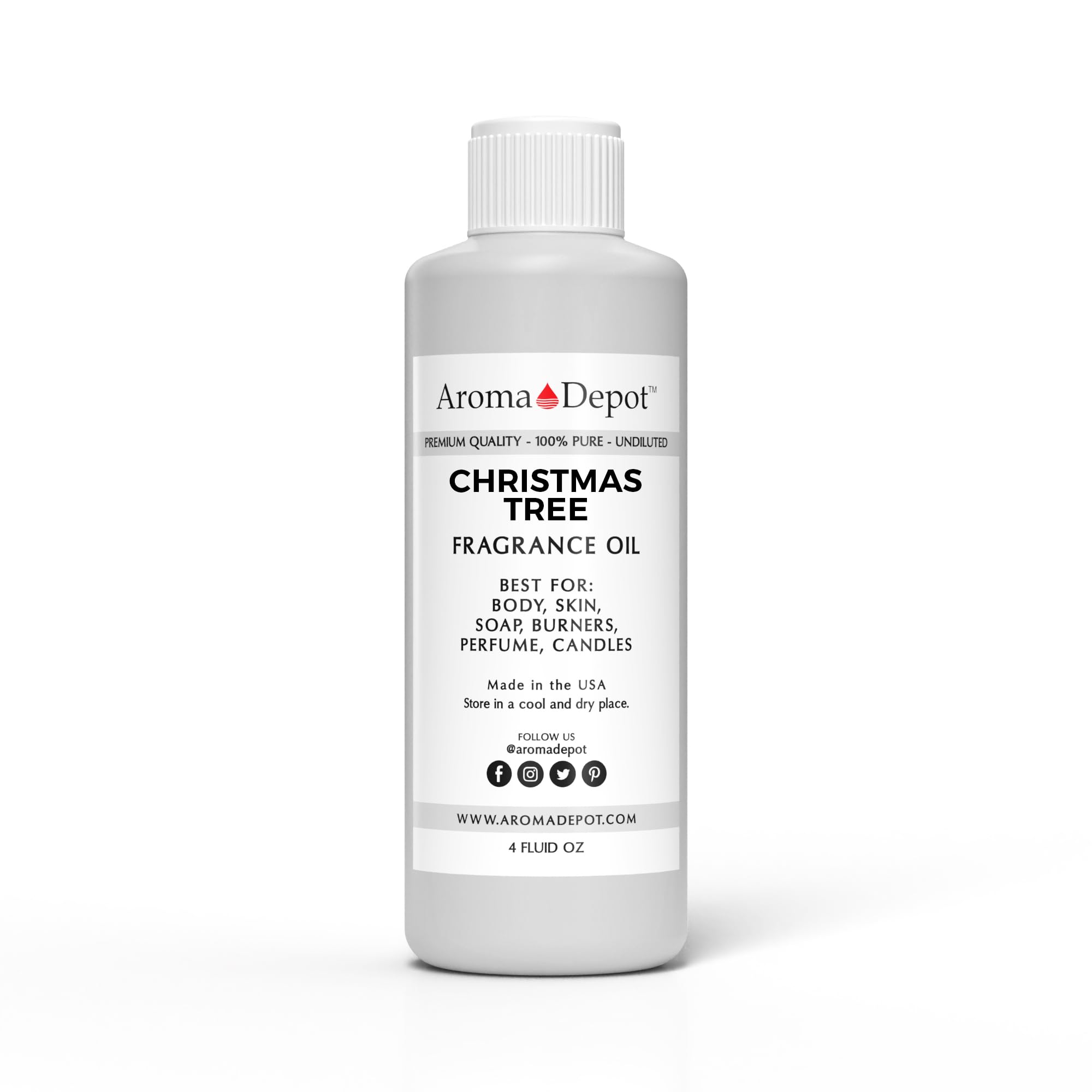Aroma Depot Christmas Tree Perfume/Body Oil (7 Sizes) Our Interpretation, Premium Quality Uncut Fragrance Oil Floral scent (4 Ounce Plastic Bottle (120ml))