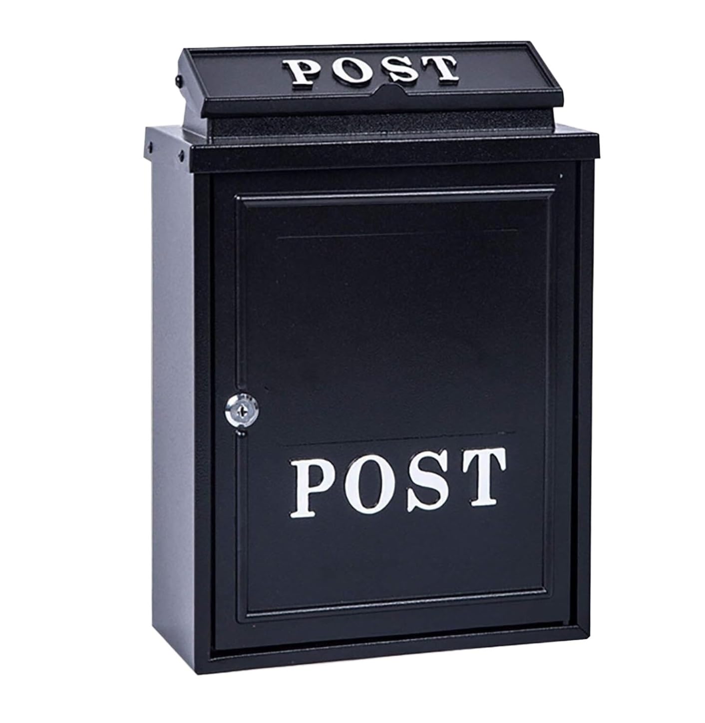 Outside Postbox Lockable Wall Mounted Rustic Mailbox Galvanized Metal Decor Tin Post Box For House Letterbox For Wall(F)
