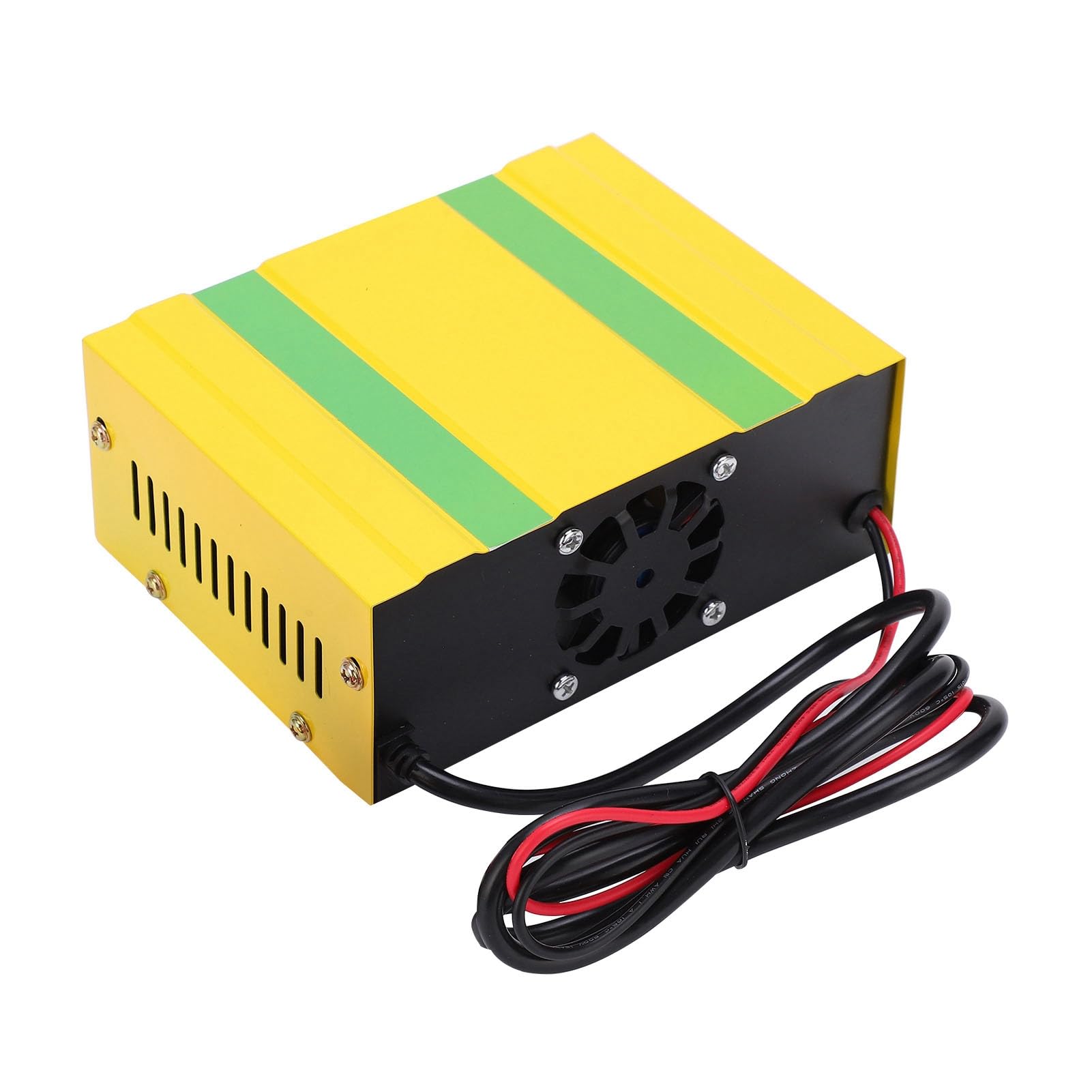 Caricabatterie, Caricabatteria per Auto e Moto da 180 W 12 V 24 V, Guscio in Acciaio Inossidabile Ignifugo Antisismico, con Ventola di Raffreddamento a Temperatura Controllata a (Spina