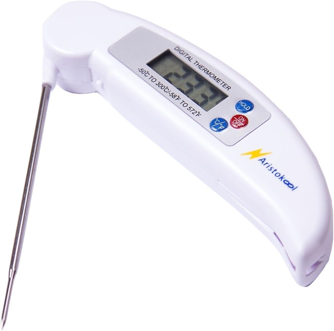 Aristokool Fast Accurate Digital Meat Thermometer - Instant Read High Performance BBQ Food Probe - Best For Kitchen Barbeque Grill or Smoker. Cooking Baking Bread Candy Liquids, Steak & Turkey.
