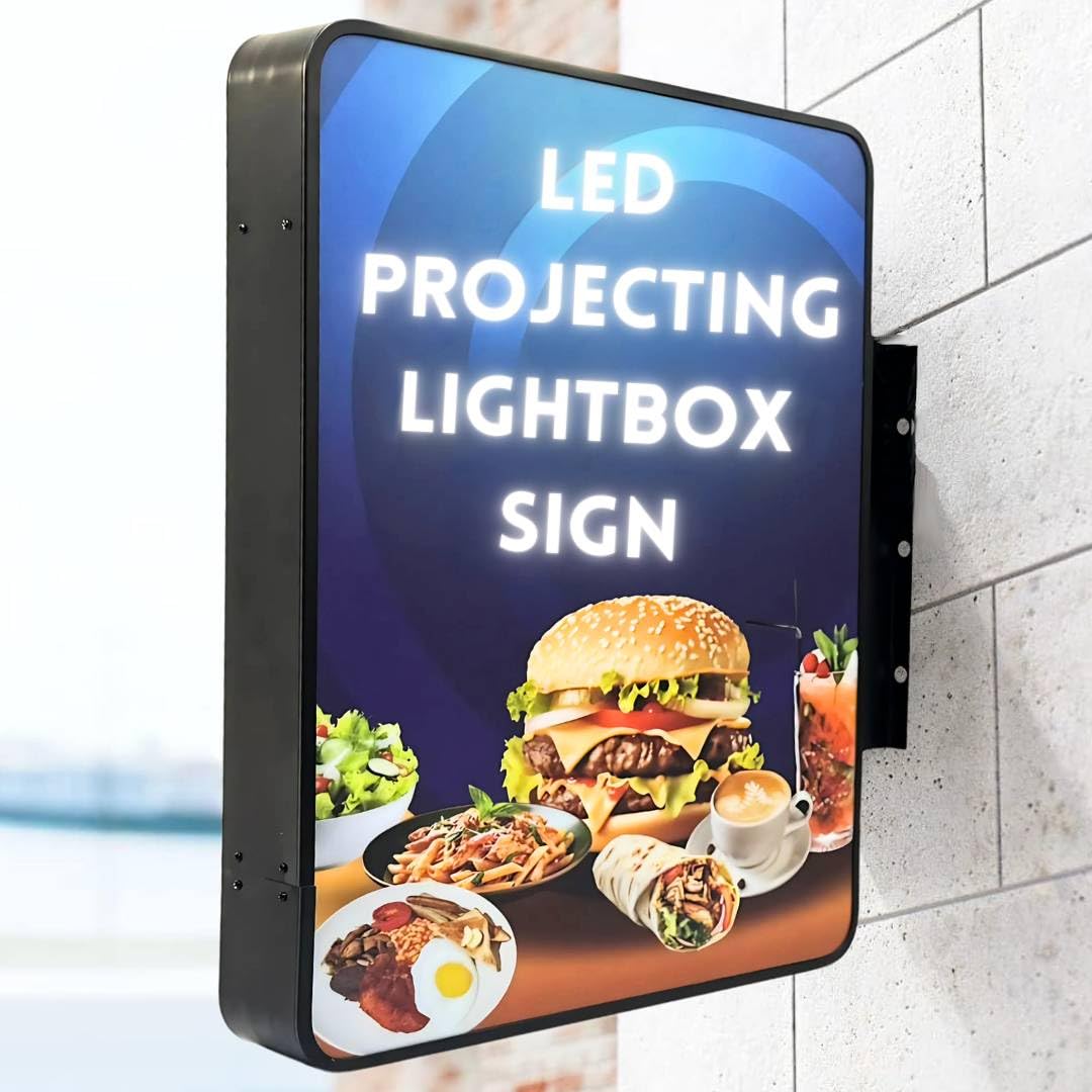 LED Projecting Light Box Sign, Illuminated Rectangle 60cm x 80cm ...