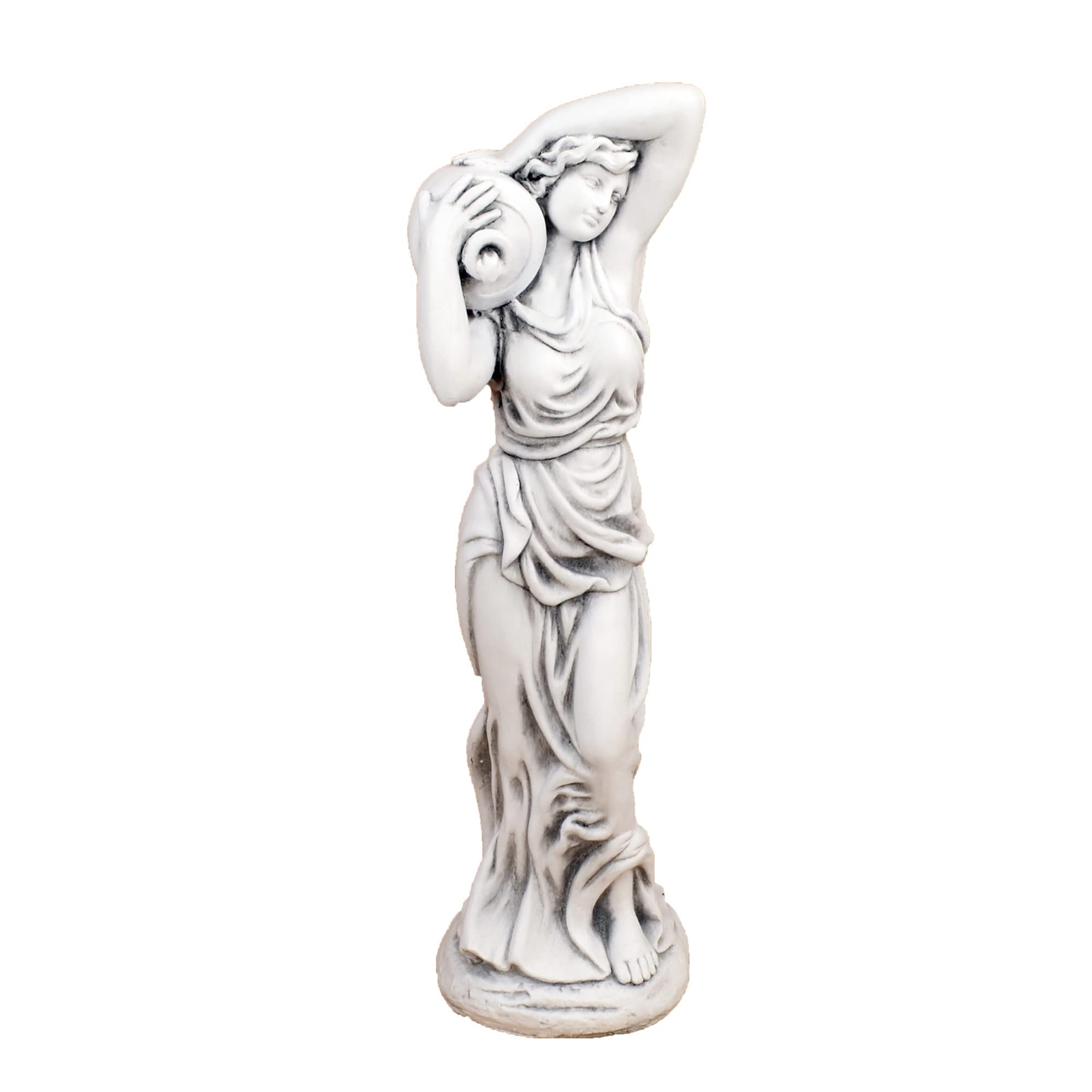 Solstice Sculptures ELIZABETH Urn Girl 84cm White Stone Effect