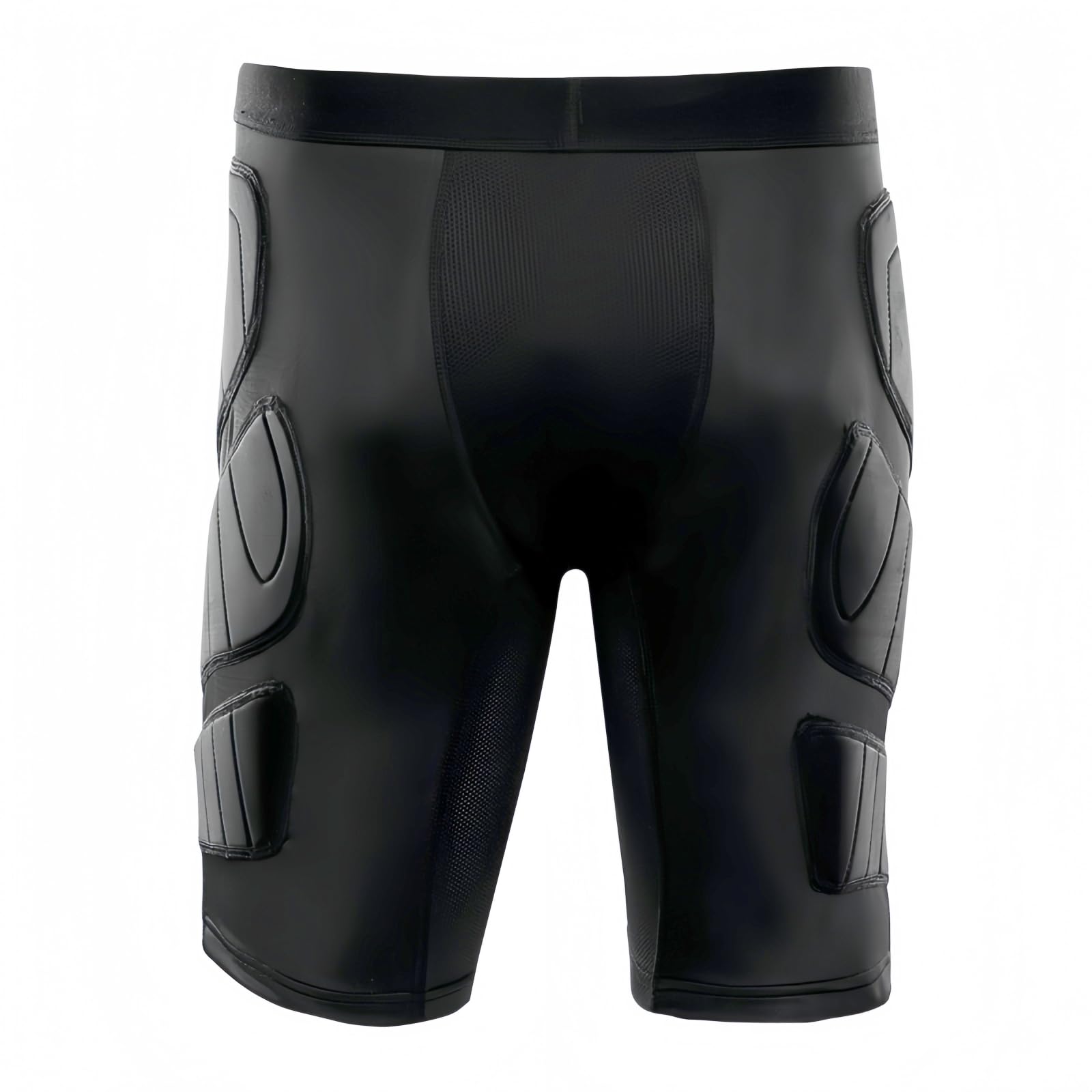 Topeter Protective Padded Soccer Goalie Shorts, Football Goalkeeper Impact Sliding Undershorts XL Black