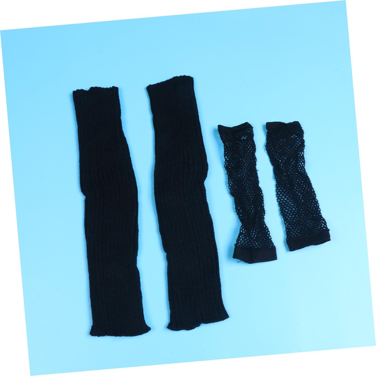 NUOBESTY 6 pièces Accessoires Annees 80 Déguisement Costume 80s Neon Déguisement avec Colliers Gants Résille Chaussettes Longues Lunettes Boucle Oreilles Tutu Jupe