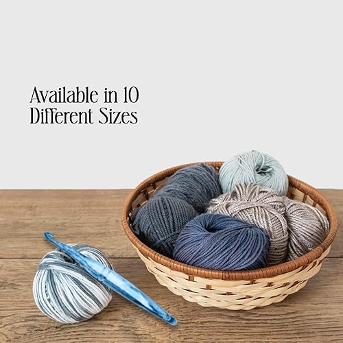 Miniatura 7 de Inanosa Mango ergonómico de 7 pulgadas, aguja de tejer con gancho de ganchillo para ganchillo y tejido de hilo artesanal, el mejor regalo de