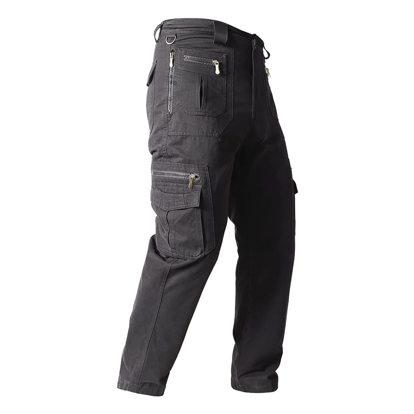 Generisch Herren Hose Cargo Outdoor Männer Stretch Arbeitshosen Einfarbig Combat Tactical Mit Taschen, S-5XL
