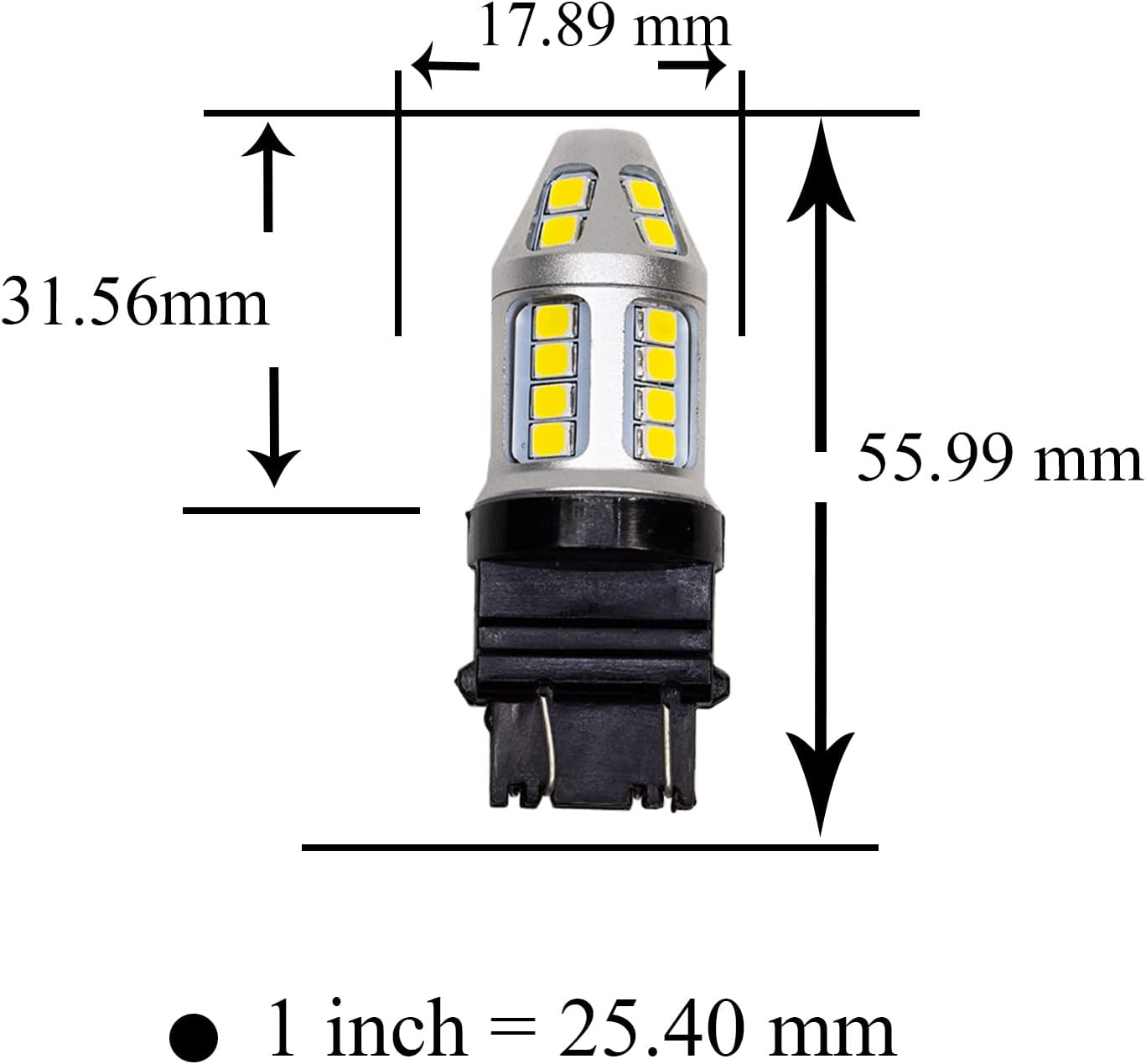 PA LED 4PCS 30SMD 3157 Golden Lemon Yellow 2835 LED Light Bulb 3056 3156 3156A 3057 4057 3157 4157 T25 for Turn Signal Side Marker Stop Backup Tail Lamp