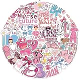 50 Pcs Nurse Stickers, Vinyl Nursing Stickers Decals for Laptops and Water Bottles, Nurse Accessories for Work
