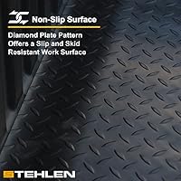 Vista 7 de Stehlen 642167829683 Compatible con Dodge Ram 25003500 2019-2024 de 6.4 pies (76.3 pulgadas), alfombrilla de goma con placa de diamante, color negro