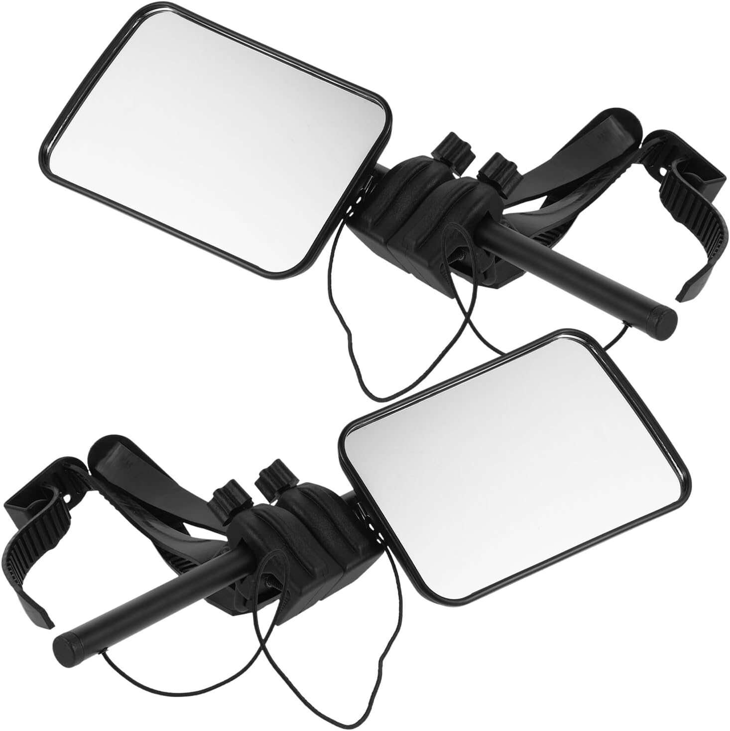 Universal Mirror Extenders for Towing, 1 Pair, Black