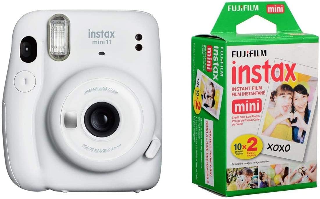 Fujifilm Instax Mini 11 Instant Film Camera, Bundeled with Fujifilm instax Mini Instant Daylight Film Twin Pack, 20 Exposures (Blush Pink)