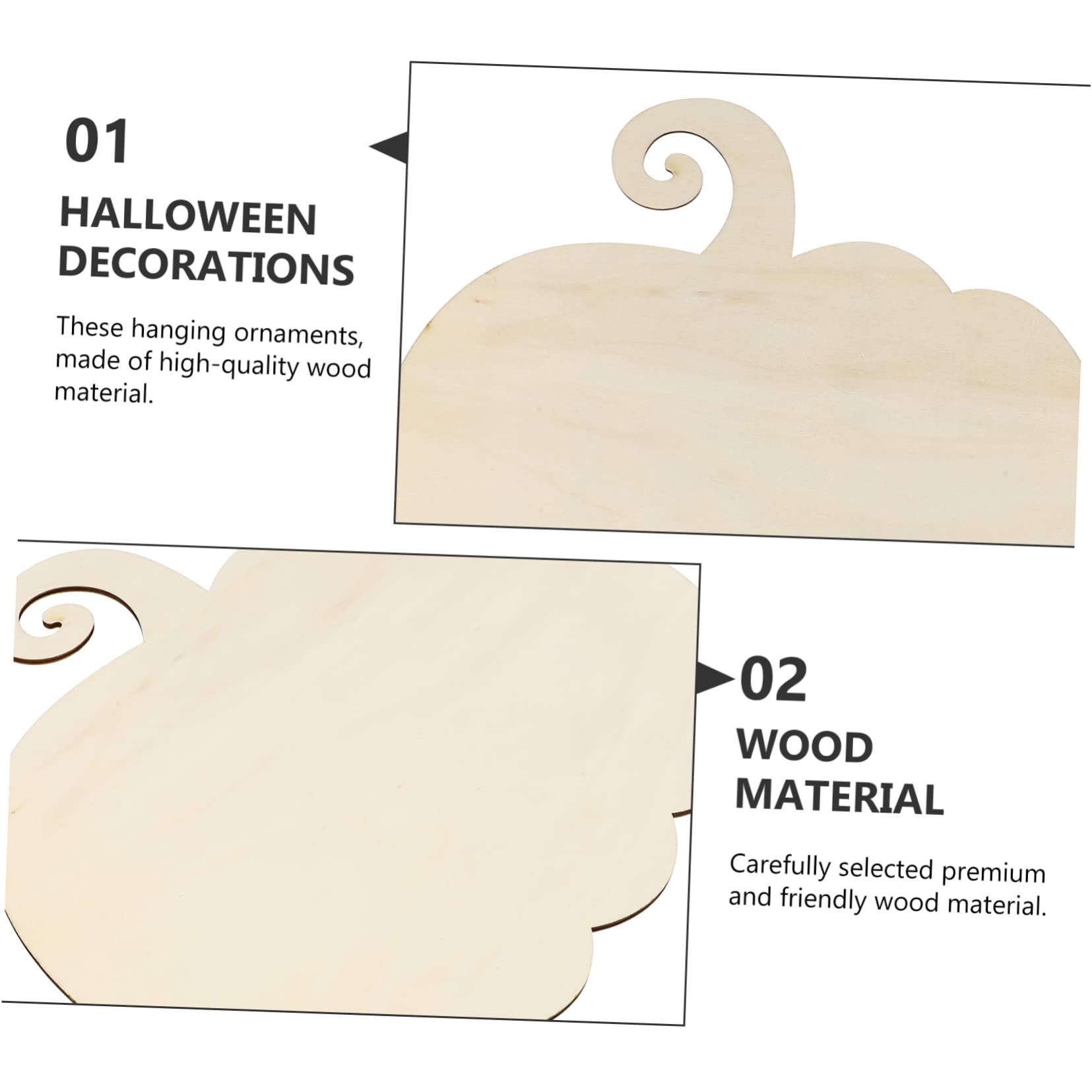 4 Juegos astillas de madera de halloween Víspera de Todos adorno para decoración halloween casa adornos halloween para casa para embriones