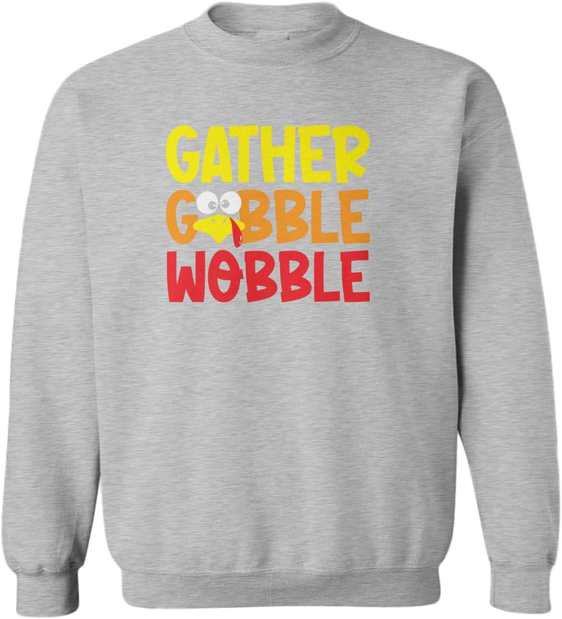 Gather Gobble Wobble Turkey Thanksgiving Toddler Fleece Crewneck Sweater