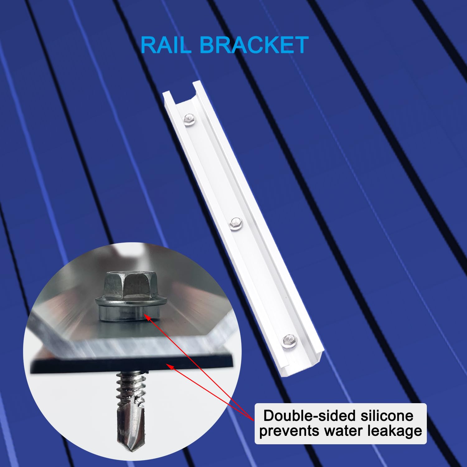 FLYAMAPIRIT Set di supporti per pannello solare in lega di alluminio fotovoltaico (6 guide da 300 mm + 4 morsetti terminali + 2 morsetti centrali) per 2 moduli solari PV