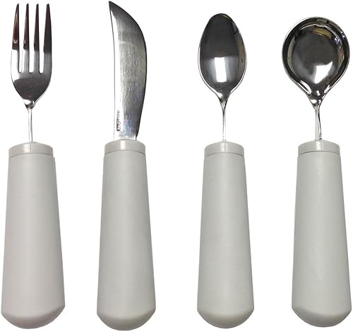 Kinsman Classic - Utensilios con peso (1 de cada uno), color blanco