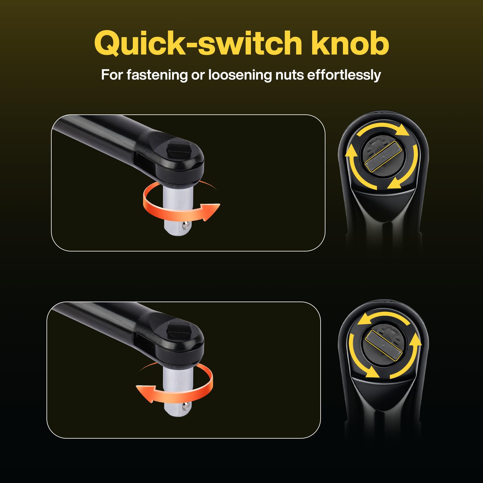 MISTRO Llave Carraca Eléctrica 3/8" Inalámbrica con 2 Baterías 4.0Ah 80Nm Motor Sin Escobillas 400RPM Llave Trinquete de Cuello Largo 6" para Mecánica de Automóvil 7 Vasos y Extensión