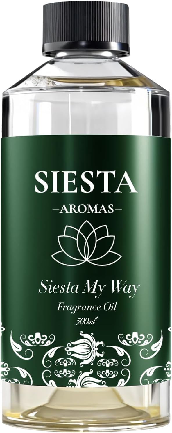 Siesta Hotel Scent for Diffuser Oils My Way 500ML Inspried by 1Hotel, 16.9Fl.Oz USA Made, Aroma Oil for Diffuser & Hotel Fragrance Oil for Aromatherapy, Bigger Bottle Bolder Long Lasting Fragrance