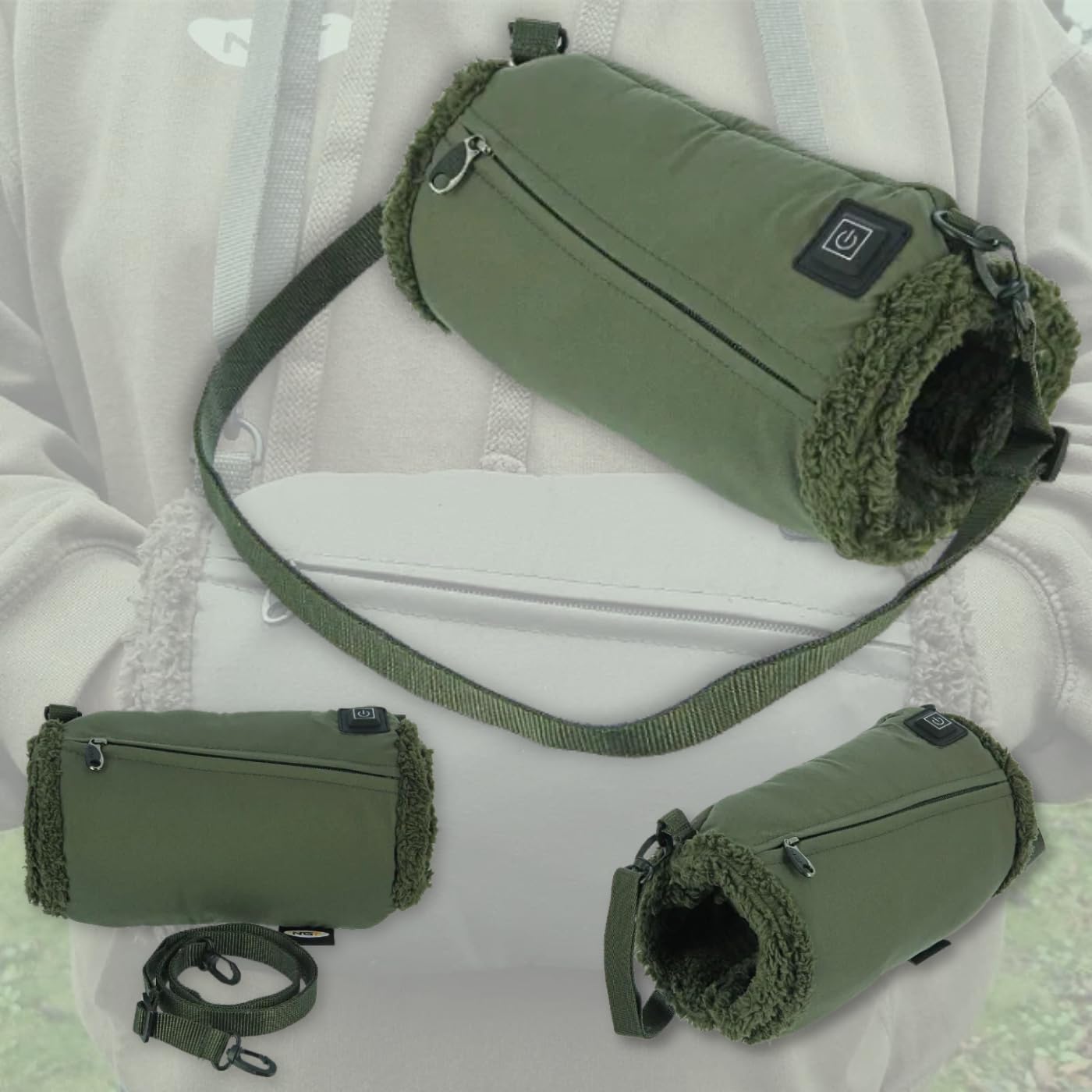 NGT Carp Fishing Handwarmer Luxuriously Soft Fleece Lining With Shoulder Strap