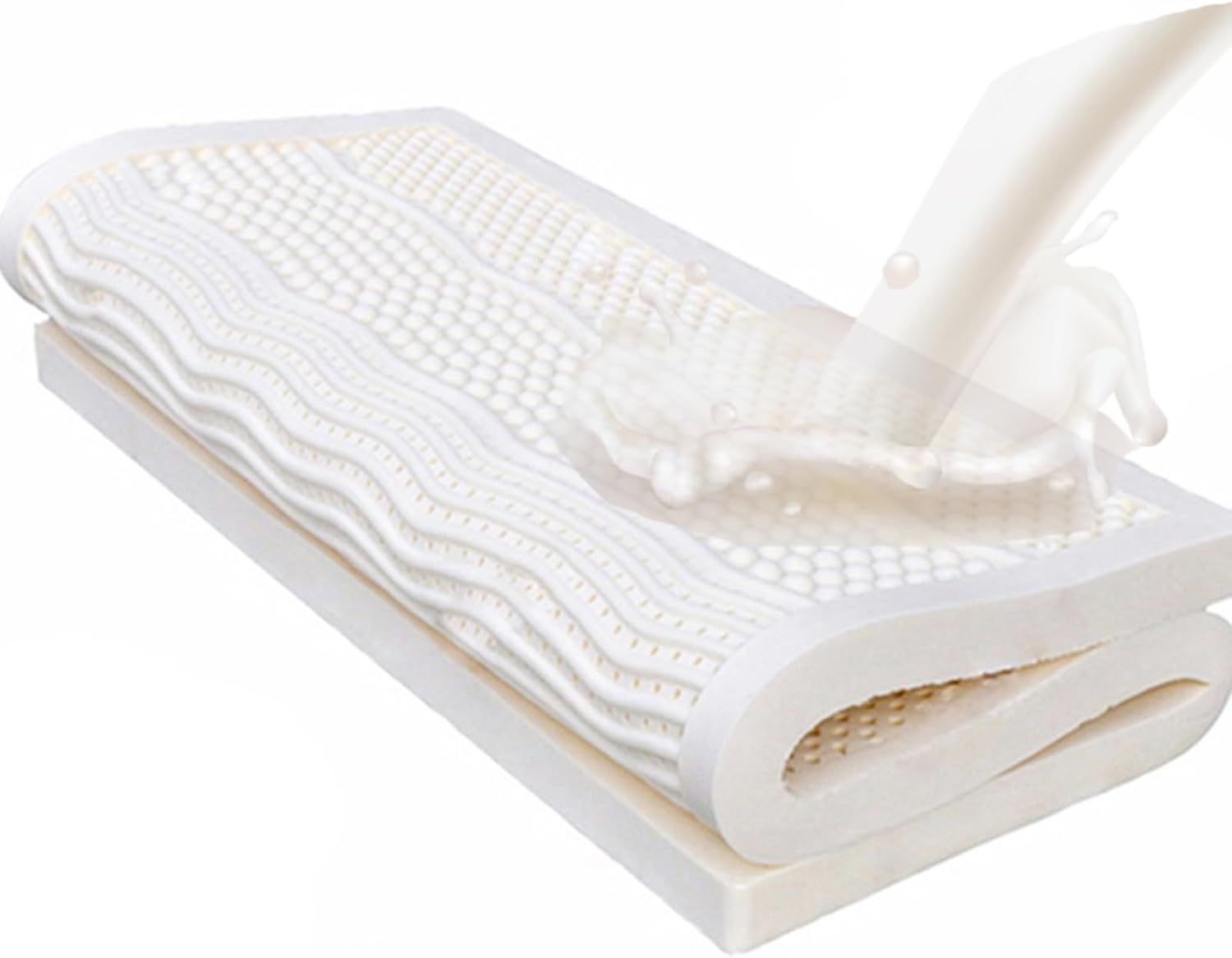 100% Natural Latex Mattress - OrgaCover, 3-Inch Thick, King/Queen/Twin/Full Sizes - Ideal for Home & Hotel, Comfortable Massage Support, 200x210cm (79x83in)