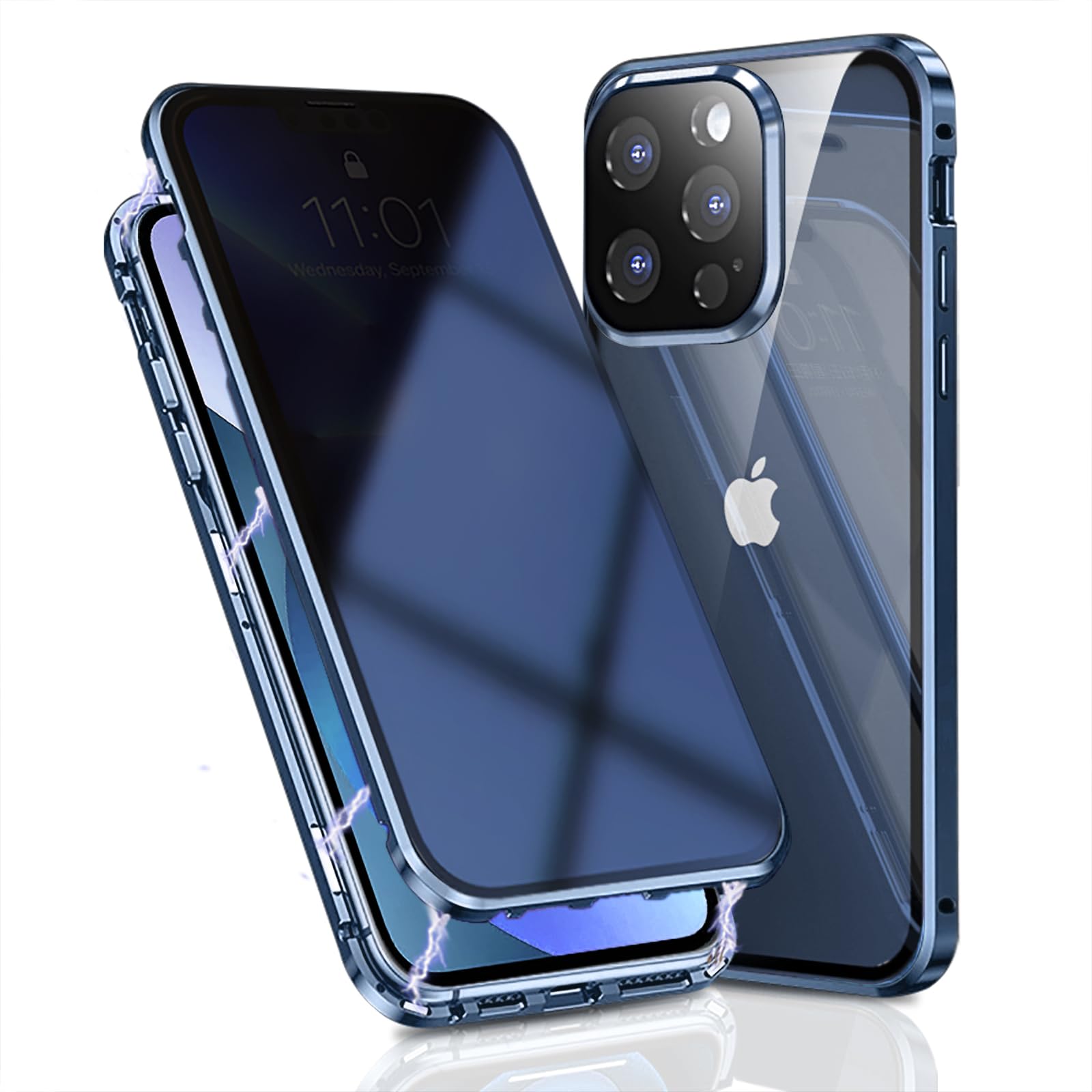 Coque de confidentialité magnétique iPhone 15 Pro Max verre anti-peep - 8